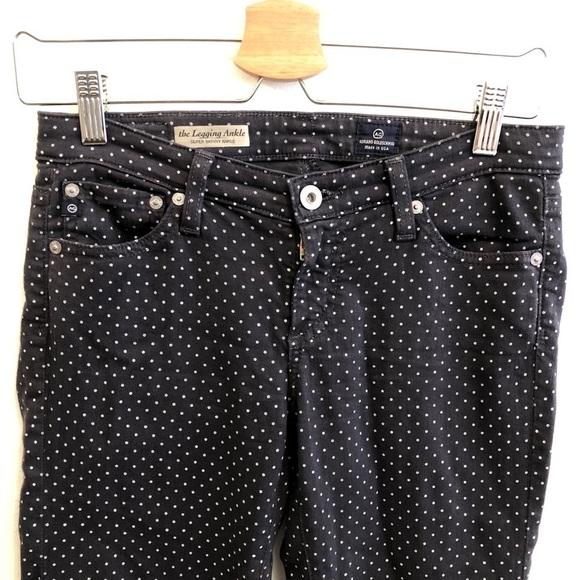 AG Adriano Goldschmied Polka Dot Legging Ankle Jean 25 - Picture 3 of 9
